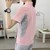 Outdoor stand-up collar quick-drying clothes women's short-sleeved T-shirt women's elastic, light, breathable, sweat-absorbing sports, running summer
