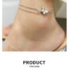18K Gold Plated Butterfly Anklet for Women – Stainless Steel & Titanium Foot Jewelry S103