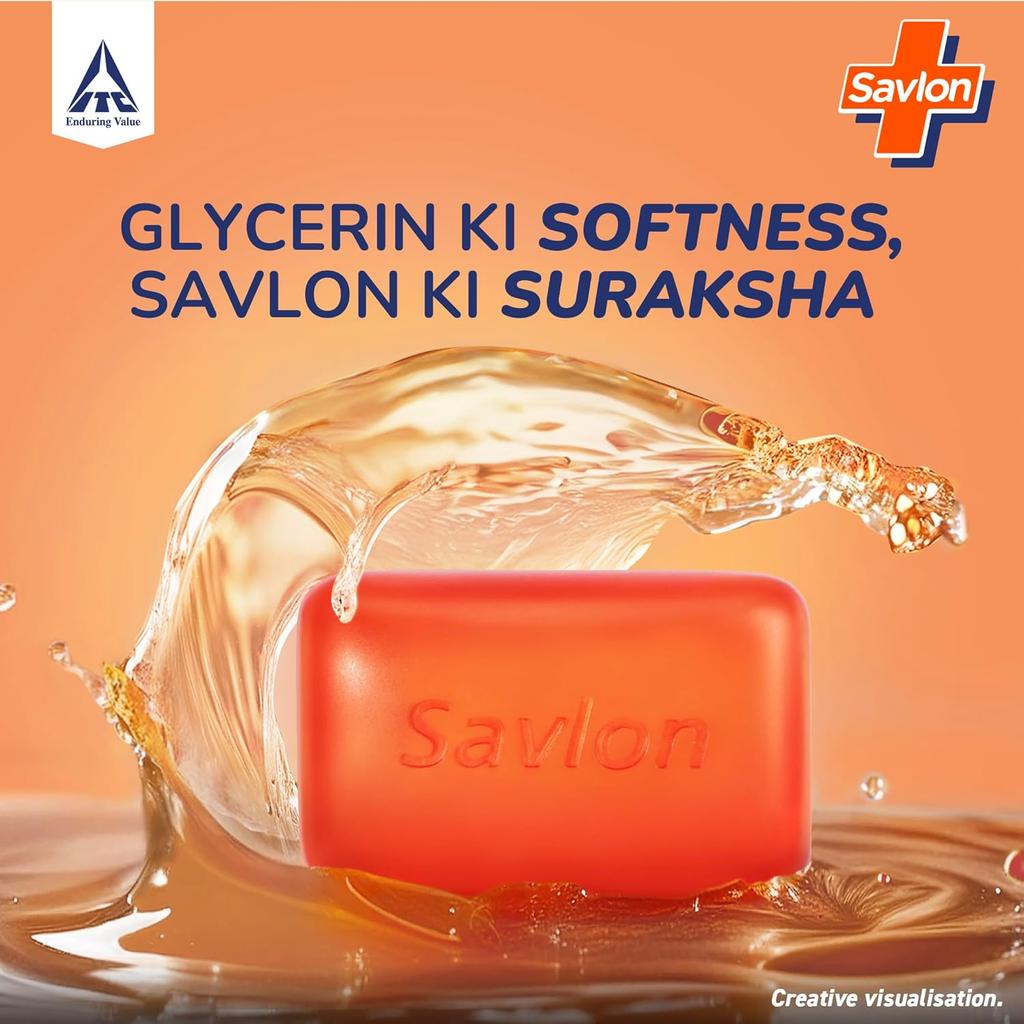 Savlon Moisturizing Glycerin Soap Bar 120gX5 Each Gentle Skin Care With Germ Protection For Men Women And All Skin Types