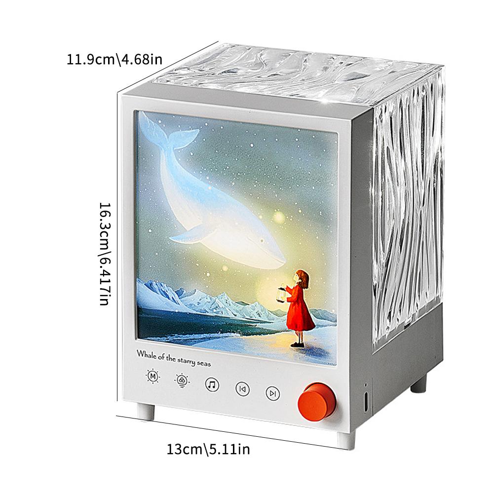 Aurora Effect Night Light HIFI Bluetooth Speaker Project White Noise All-in-one Device Built-in 7 Natural Sounds Desktop Audio