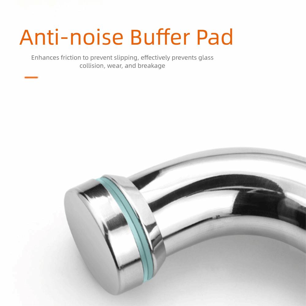 304 Stainless Steel Shower Room Handle Thickened Design Bright Black Finish Bathroom Handle High-End Atmosphere Copper Core