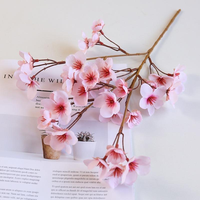 40cm Artificial Cherry Blossom Branch Silk Simulation Flower For Home Room Vase Decoration DIY Wedding Decor Bridal Bouquet