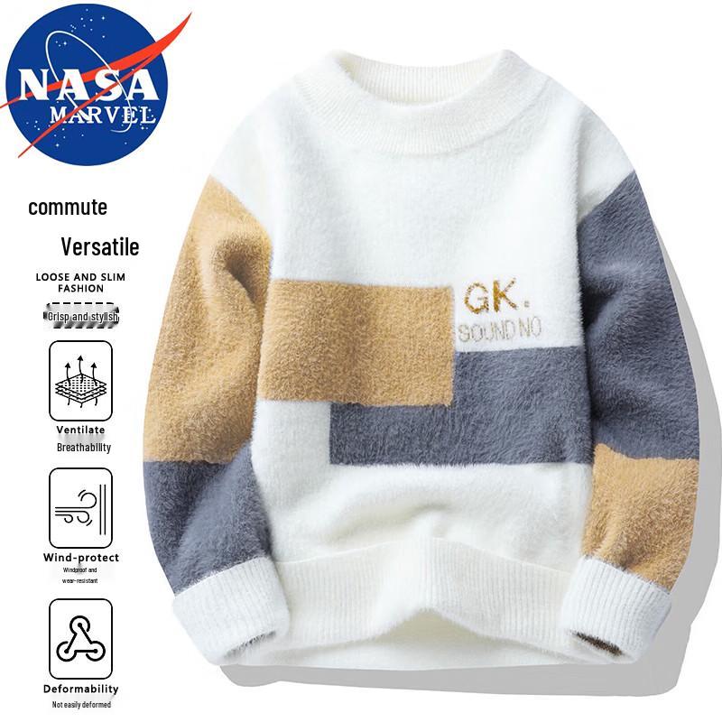NASA MARVEL Men's Trendy Pullover Knit Sweater