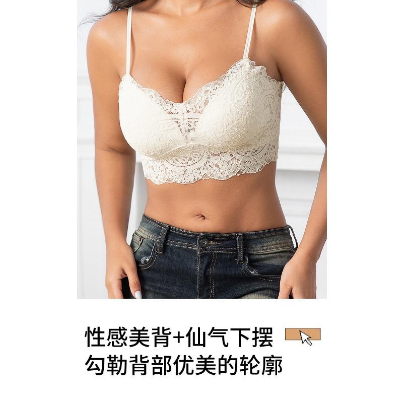 Women S Lace Backless Plus Size Bandeau Camisole Bra