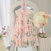 Girls Summer Floral Princess Dress Super Fairy Beach Vest Dress Stylish Childrens Summer Clothing