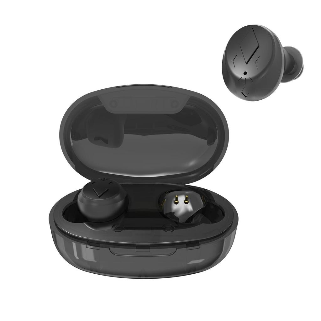 Rechargeable Noise-Reducing Invisible Hearing Aid with Amplifier and Button