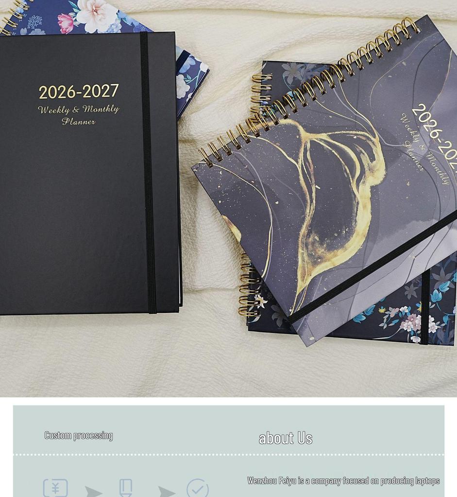 A5 Spiral Notebook: Customizable English Weekly Planner