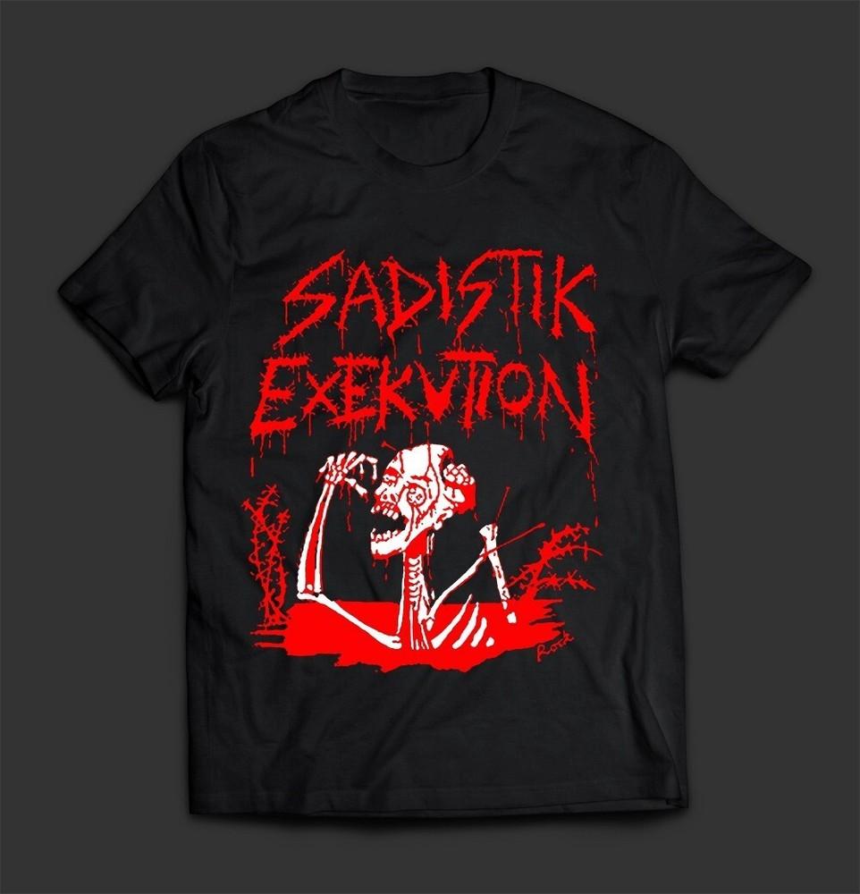 Sadistik Exekution Rock Band Black 100% Cotton T-shirt Unisex Unisex T-Shirt L
