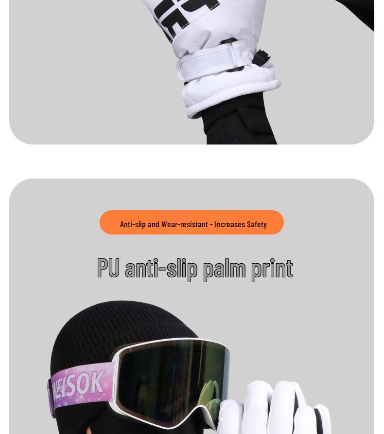 Men's Winter Ski Riding Gloves, Windproof, Touchscreen, Warm Cold Protection for Harbin Northeast Weather.