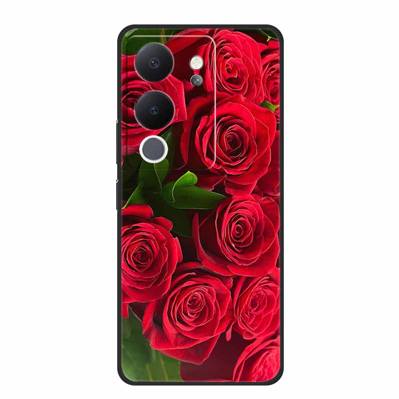 6.67" For Vivo V30 Lite Case Black Silicone Soft Phone Cases For Vivo V30 Lite Back Cover Case V 30 Lite Funda Coque Shell Capas