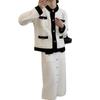 2 Piece Sweater Skirt Sets for Women Fall Winter Knit Long Skirt Cardigan Sweater Set Lounge Long Sleeve Top Midi Dress Outfits Women's Loungewear Set