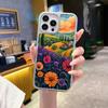 Summer new oil painting style pastoral hut iPhone14 mobile phone case Apple 17promax matte bare metal feel