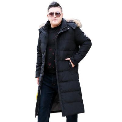 Męskie kurtki puchowe na jesień i zimę, długie kurtki bawełniane za kolano, ciepłe i swobodne kurtki bawełniane męskie, odzież wierzchnia
