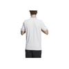 Adidas Logo Print Straight-Cut Buttoned Short Sleeve Polo Shirt Men Tops White HS4391