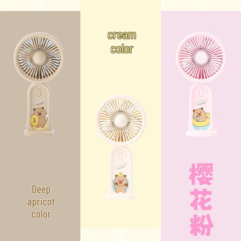 Mini Portable USB Cartoon Fan - Handheld Student Gift