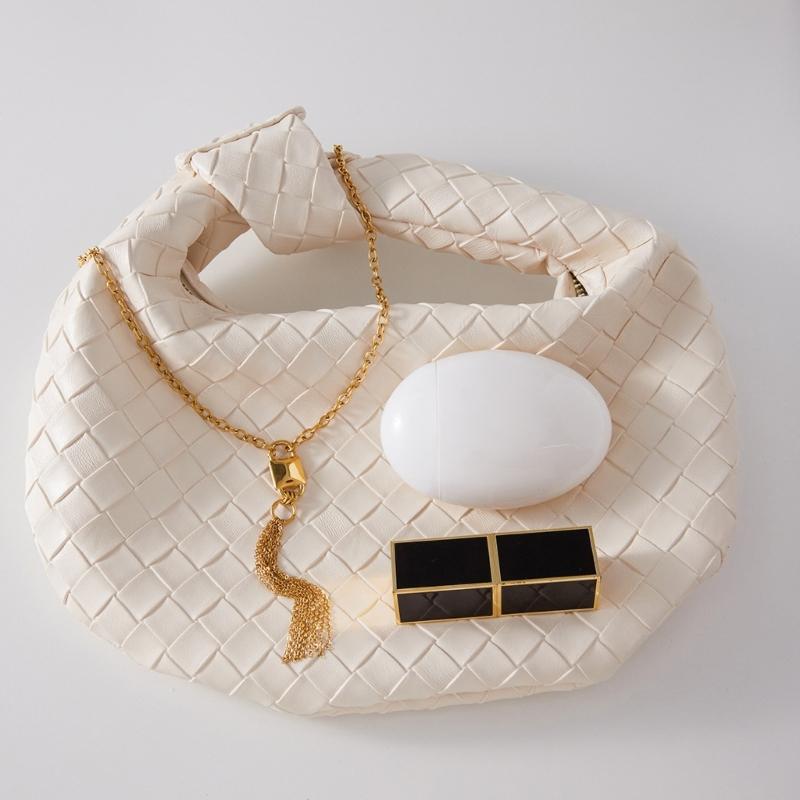 Delicate Tassels Detail Lock Charm Necklace Adding Movement and Graces Adjustable Fit Feminine Elegances Clavicle Chain