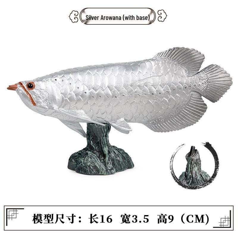 Solid Cognitive Simulation Marine Animal Model - Goldfish & Silverfish Toy Ornament for Kids