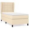 3127930 vidaXL Divan Bed and Mattress Cream 90x190 Cm Fabric