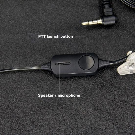 Clip 3.5mm Plug Headset for Xiao-mi Ergonomic Headphone Outdoor Walkie Talkie
