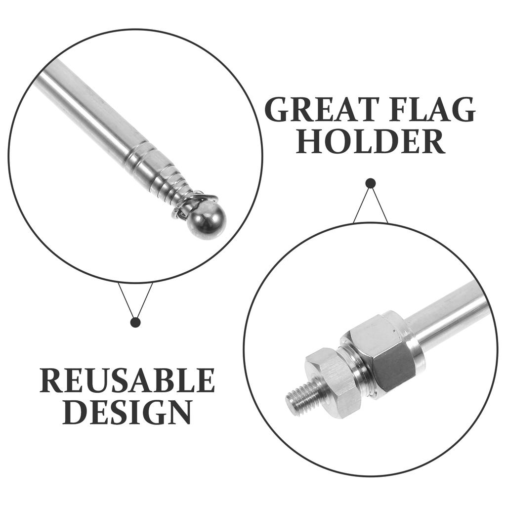 Mini Motorcycle Flagpole Handlebar Bike Telescopic Accessories Motorcycle Flagpole Handlebar Mounting Stand Flag Pole