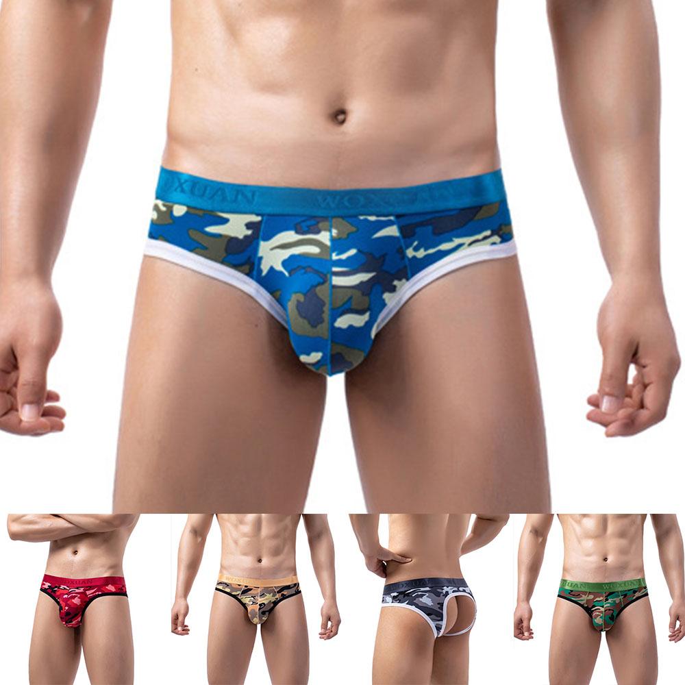 Erotic Panties Open Butt Printed Sexy Underpants Underwear