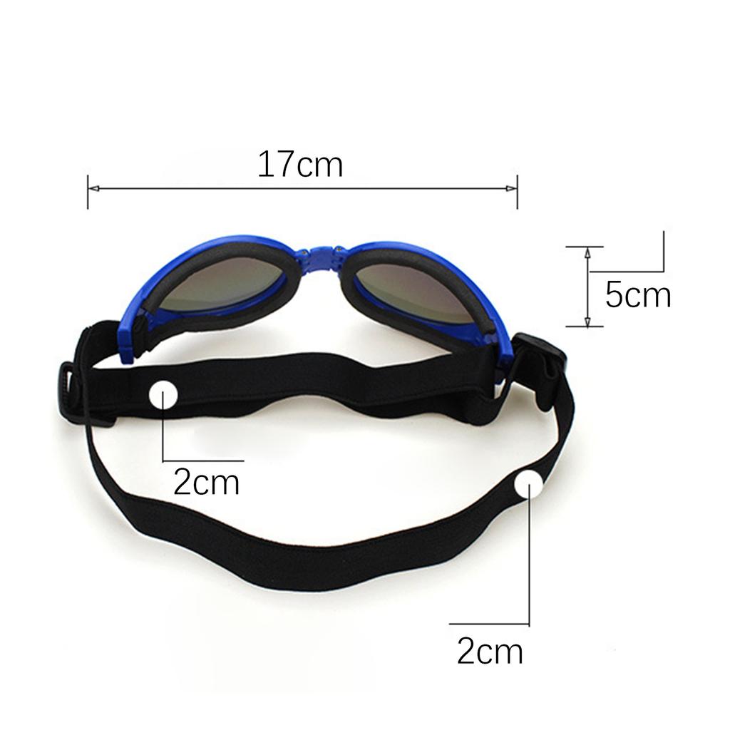 Foldable Windproof Pet Glasses With Adjust Strap Anti-Fog Dog Sunglasses Protective Goggles For Outdoor Activities Walking