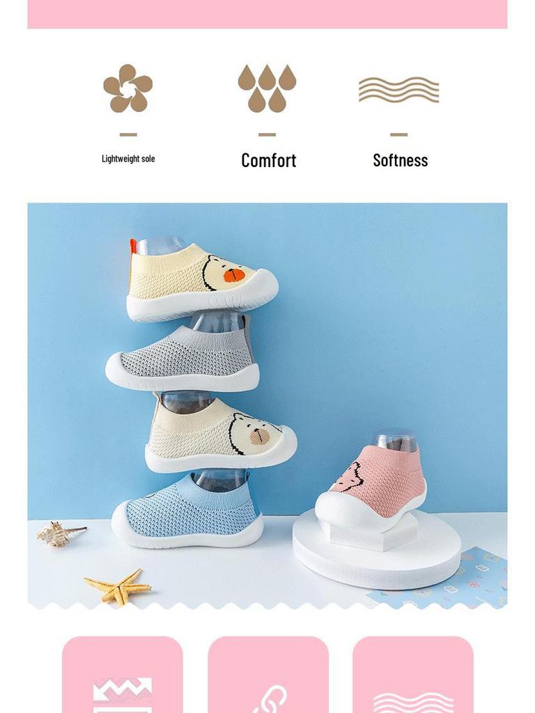 Prodyšné boty pro chodící děti Flyknit – Protiskluzová, měkká podrážka, bez poklesu paty pro kojence a batolata