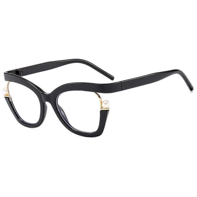 Anti-blue Light Ladies Flat Pearl Decorative Glasses Frame