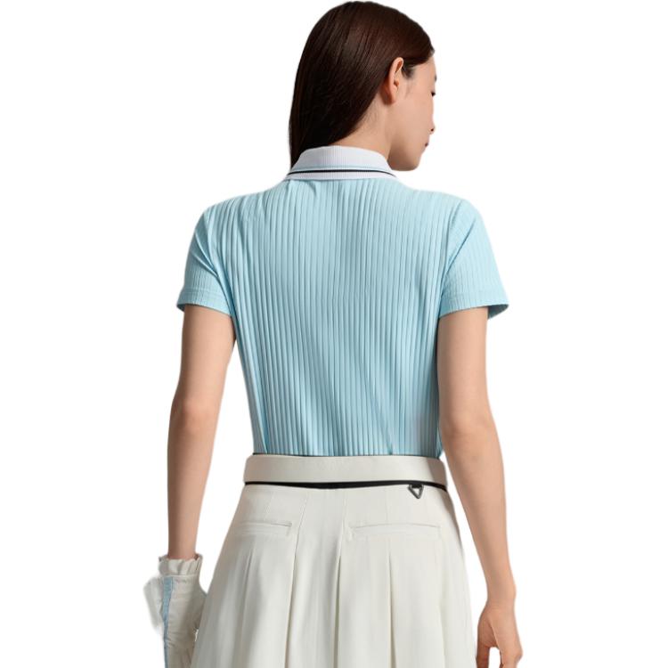FILA Golf Series Sun Protection Knitted Sports Polo Shirt Women tops A11W535120F-LB