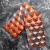 Big Size Rectangle Cube Water Flow Design Check Shape Chocolate Mold Candy Fondant Sugarcraft Molds DIY Bakery Gadgets