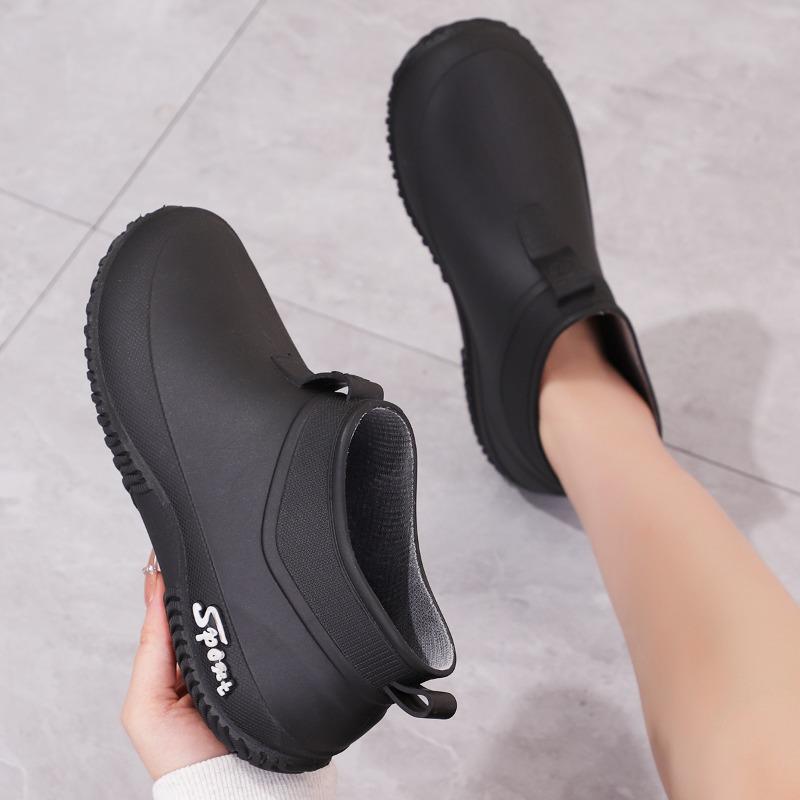 

Rain shoes women s new fashion soft rainy season wear cotton comfortable short work shoes waterproof rain boots water shoes durable 36