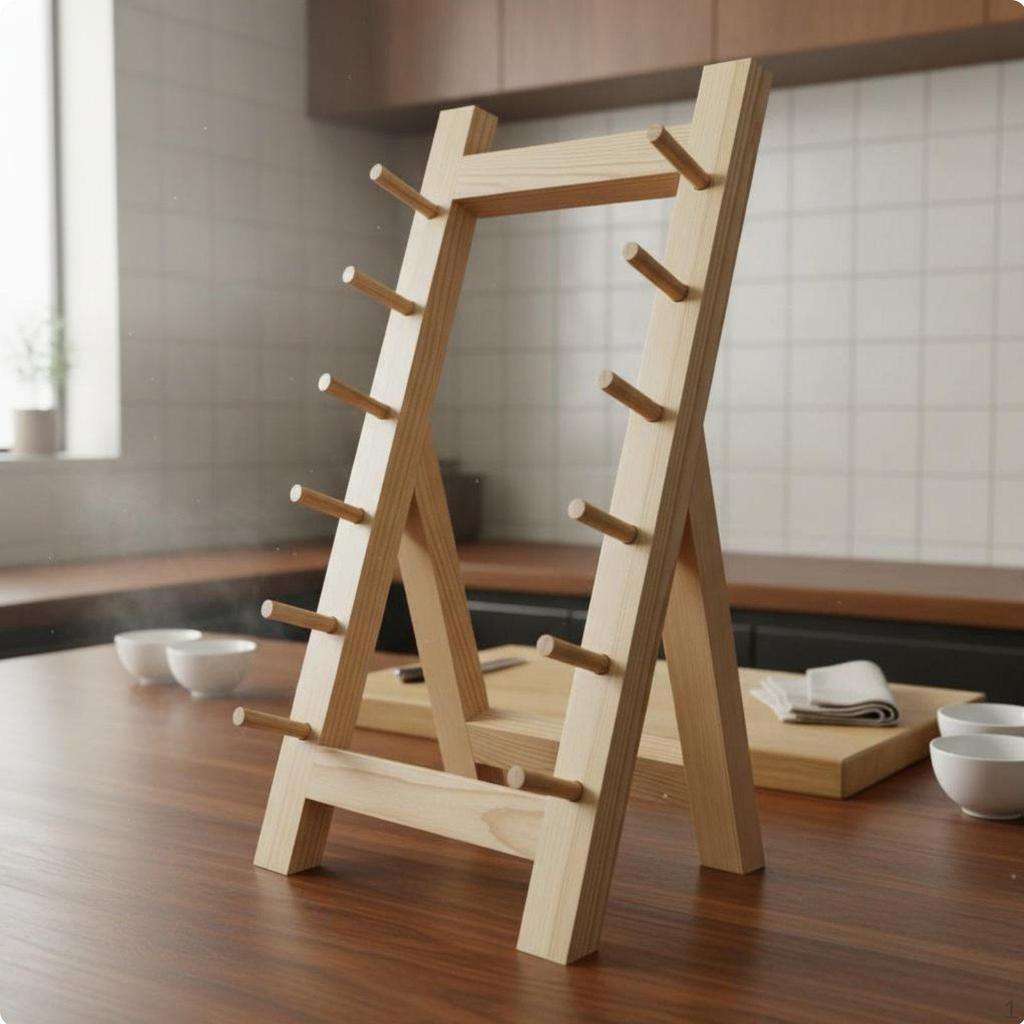 Sashimi-Messerständer Mehrstufiges Design Japanischer Stil Halter Holzmaserung Küchenaufbewahrung für
