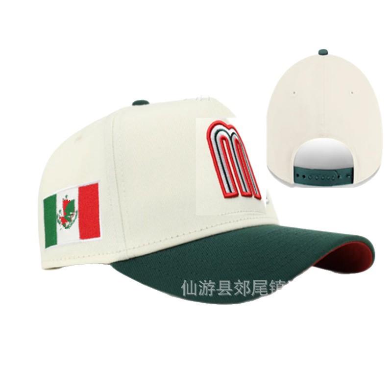 Mexico team sports cap, hip-hop style, reversible, adjustable, with large flag and windmill logo Mexico Peaked Cap