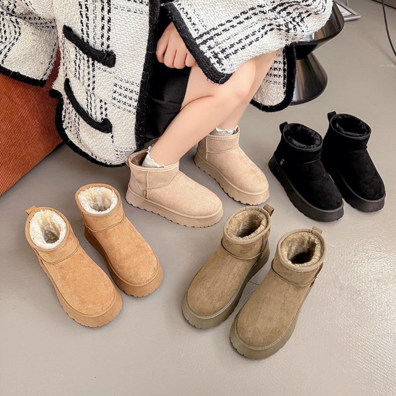 Fashion Women Winter Boots Thick Plush Winter Cotton Shoe Outdoor Non Slip Platform Snow Boots for Women Fur Warm Ankle Boot Botas Mujer