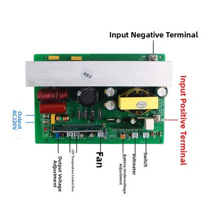 1PC 1000W EG8010 Pure Sine Wave Inverter IGBT 27A 600V Transistors DC48V To AC220V Power Converter Boost Converter 171*119*52mm