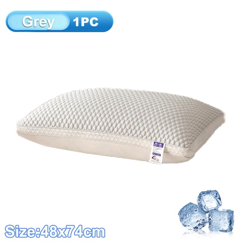 1PC Summer Cooling Ice Silk Pillow Breathable Mesh Edges 3D Ergonomic Cervical Support Pillow Core for Home Hotel 2025 New