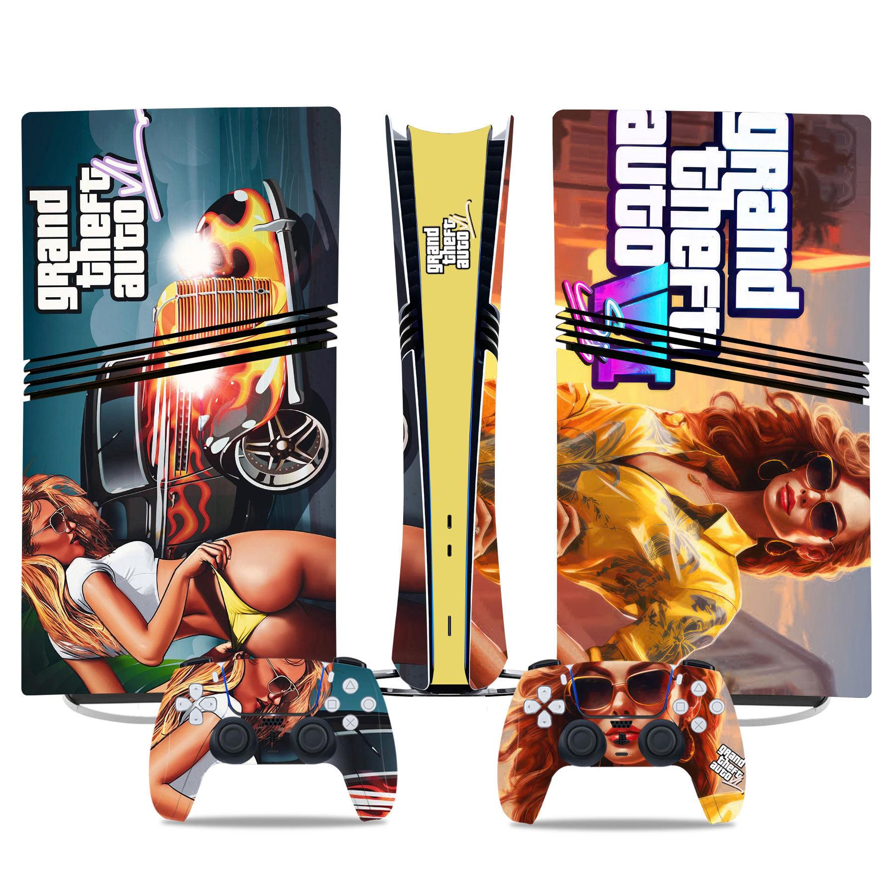 Játékkonzol színes matricák, színes fólia testmatricák, Grand Theft Auto GTA6 kontroller matricák G