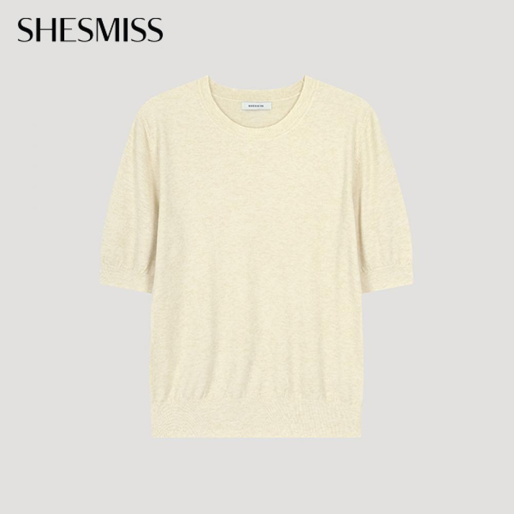 

She S miss Круглый вырез, половина рукава, трикотаж SSkpoo32570 Ot oatmeal/66