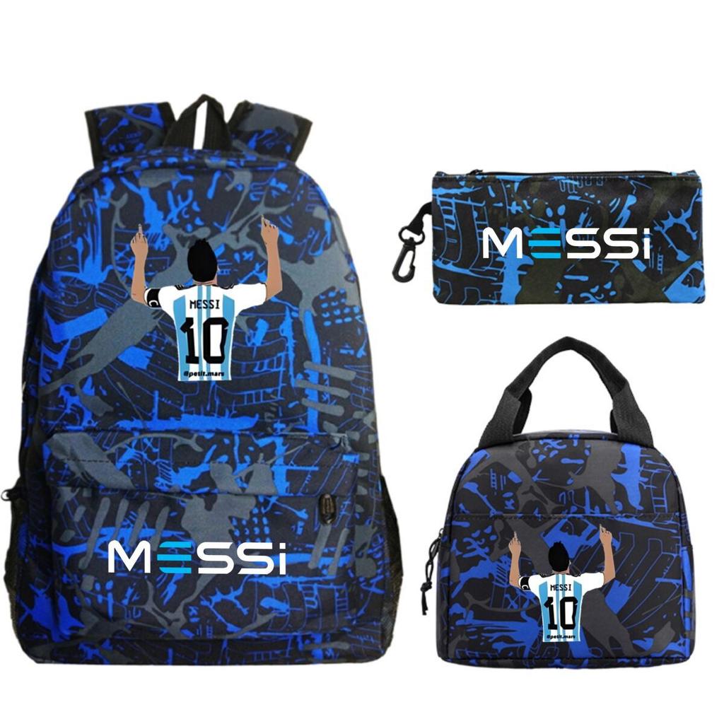Football Printed Student Backpack Multifunctional Usb Interface Large Capacity Leisure Travel Backpack