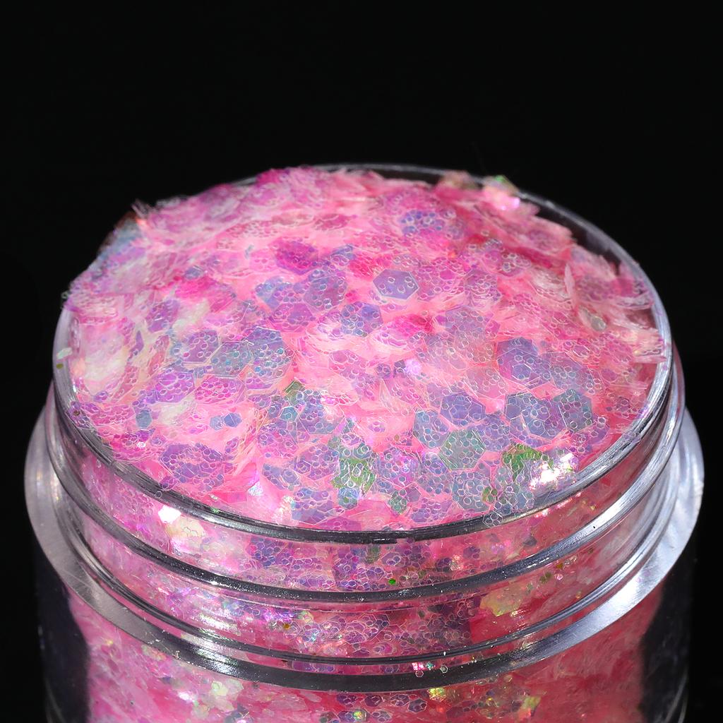 Holographic Chunky Glitter  Art Powder Iridescent Sequins Flakes Eco-Friendly PET Material Festival  Decoration