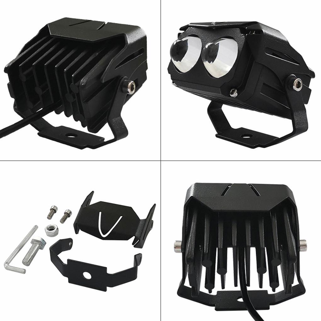 1 Pair Motorcycle light 30W 12000lm Detachable External Drive lamp Spotlight Lighting Supplies with Mounting Screws