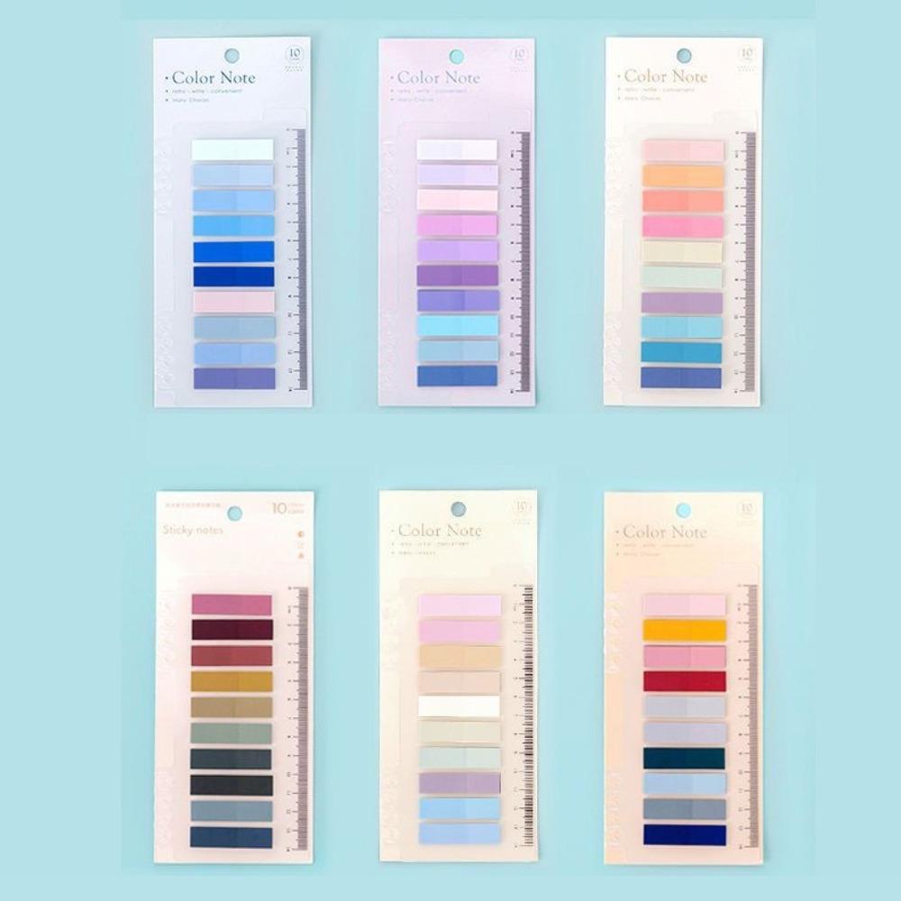 Self Adhesive Morandi Sticky Notes Waterproof Annotation Tabs Label Stickers  Stationary
