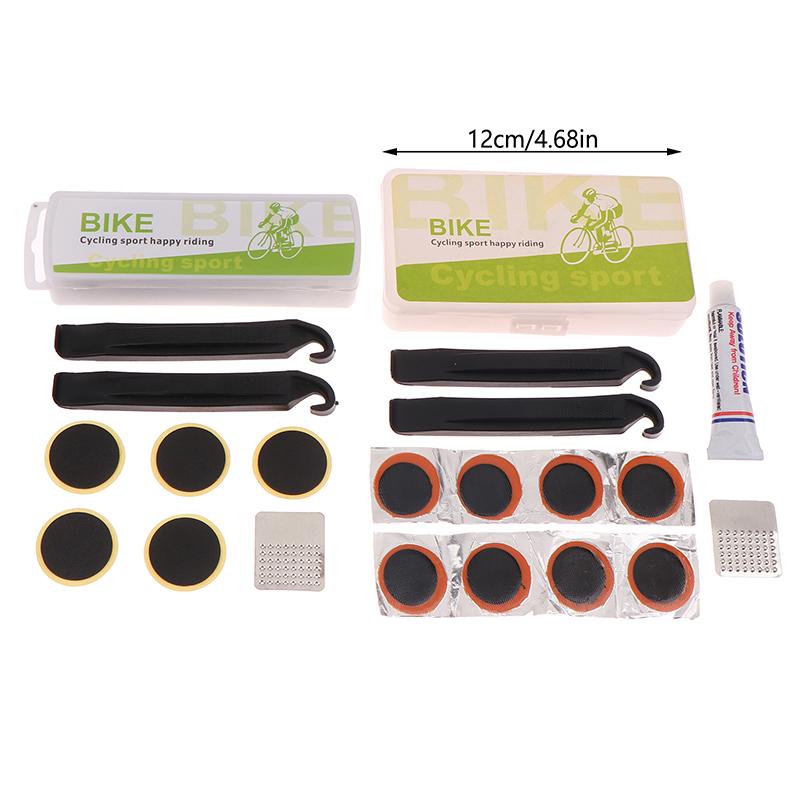 Bicycle Flat Tire Repair Kit Tool Glue-Free Portable Rubber Fetal Repair Bike Inner Tube Puncture Patch Repair Tools