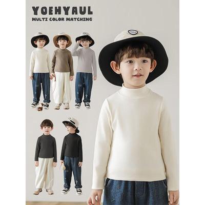 Youyou Boys' Mock Neck Long-Sleeve Casual Base Layer Top