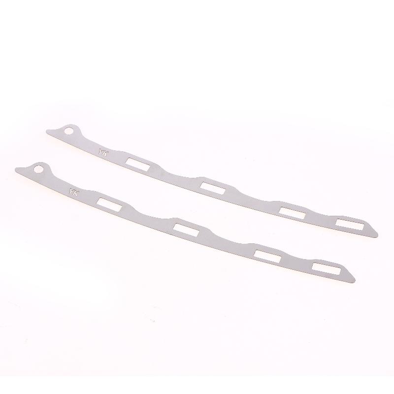 2 Stuks Gebroken Openingsspleet Verrotte Gesp Reparatiebeugel Voor 8e Generatie Civic Fd Fd2 Voorbumper Reparatie Metalen Plaat Gesp