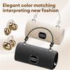 Fashionable Clip Wireless Headphones With Handbag‑,Open Ear Clip Earbuds,Cute Removable Earring Luxury Leather Texture,Bluetooth 6.0,Led Hd Display