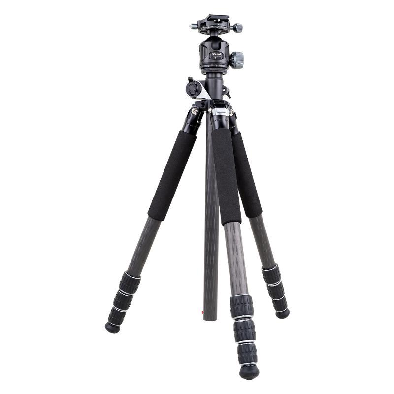 Carbon Fiber Dual-Camera Gimbal Tripod with Monopod & Horizontal Crane Arm for Panorama and DSLR Photography