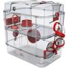 Gabbia a 2 piani Rody3 duo per criceti, topi e gerbilli - L 41 x p 27 x h 40,5 cm - Granadina