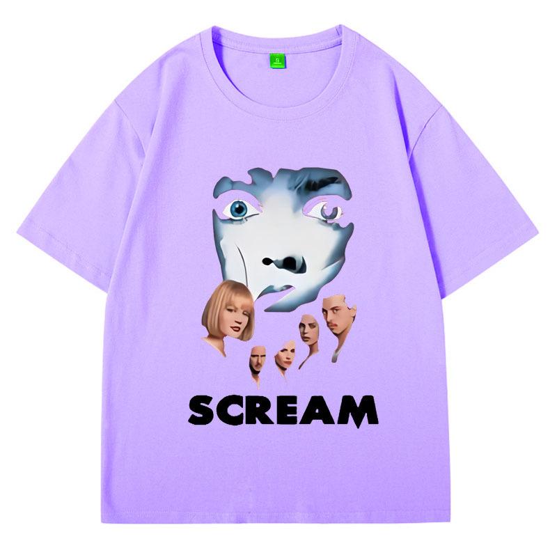 Limitiertes Horrorfilm Scream T-Shirt Billy Loomis Print T-Shirt Kurzarm Herren Damen Hip Hop Vintage Übergroße T-Shirts Kleidung