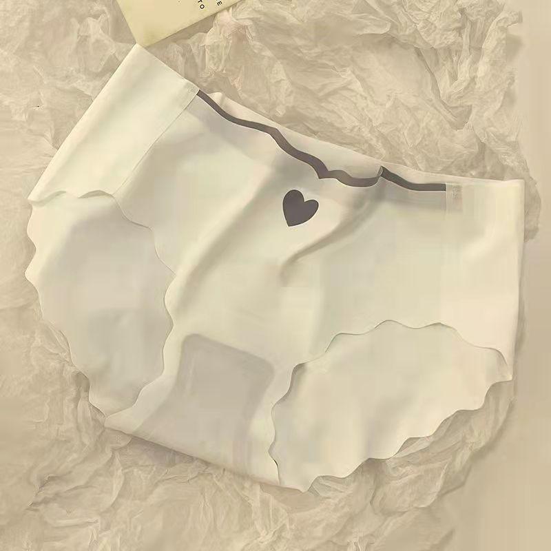 

Бесшовные трусики с сердечками, женское нижнее белье с низкой посадкой и волнами, M-XL, женские удобные трусы, женские мягкие трусы L